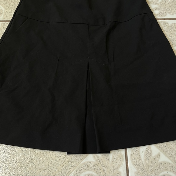 Coach Black Wool Gabardine Front Pleat A-line Career Casual Women's 4 Skirt - Picture 3 of 9